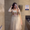 Autumn Blossom: Tiered Kalamkari-Print Anarkali Gown