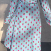 Dusty Azure: Lotus Print Cotton Kurti & Pant Set