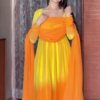 Tuscan Sunlight: Sunflower Print Cotton Kurti & Pant Set