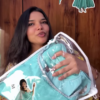 Seafoam Sparkle: Strappy Organza Festive Anarkali Set