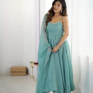 7019-2.jpg Seafoam Sparkle: Strappy Organza Festive Anarkali Set