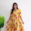 Citrus Sunshine: Tiered Candy-Stripe Midi Dress