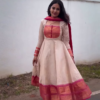 Charcoal Heritage: Mangalagiri Silk-Cotton Anarkali Set