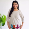 Lilac Whimsy: Tiered Garden-Stripe Midi Dress