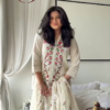 Whimsical Bloom: Embroidered Chanderi Silk Suit Set