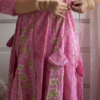 Orchid Grace: Floral Printed Cotton Alia-Cut Kurta Set