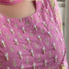 Orchid Grace: Floral Printed Cotton Alia-Cut Kurta Set