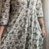 Orchid Grace: Floral Printed Cotton Alia-Cut Kurta Set