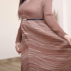 Luxe Brown Flowing Maxi Dress