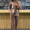 Olive Green Floral Embroidered Co-Ord Set