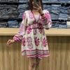 Bohemian Chic Floral Print Mini Dress
