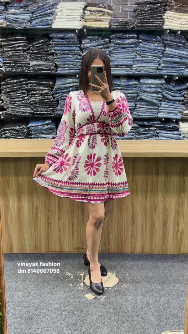 Bohemian Chic Floral Print Mini Dress