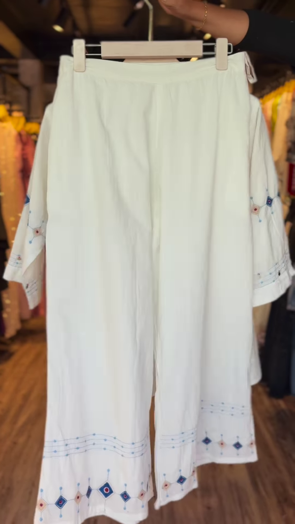 Ivory Mirage – Hand-Embroidered Cotton Co-ord Set