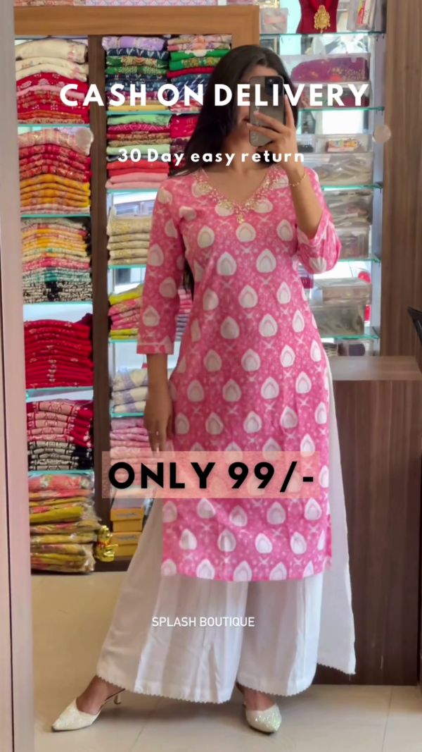 8002-5.png Citrus Bloom: Embroidered Lime Green Kurti & Palazzo Set