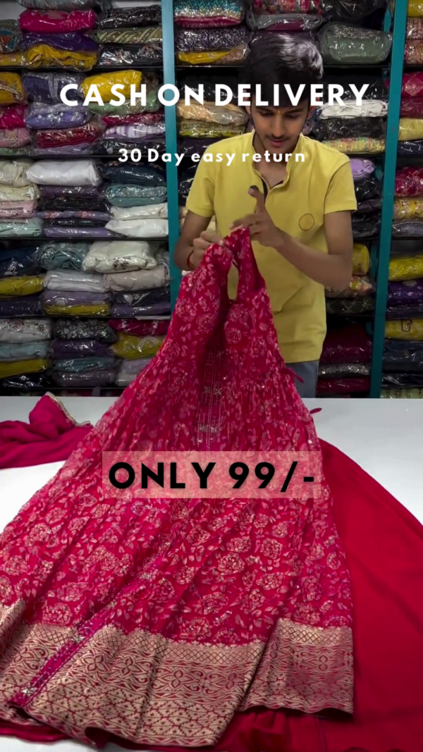8006-1.png Fuchsia Royalty: Embroidered Floral Anarkali & Lehenga Set