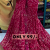 8006-4.png Fuchsia Royalty: Embroidered Floral Anarkali & Lehenga Set