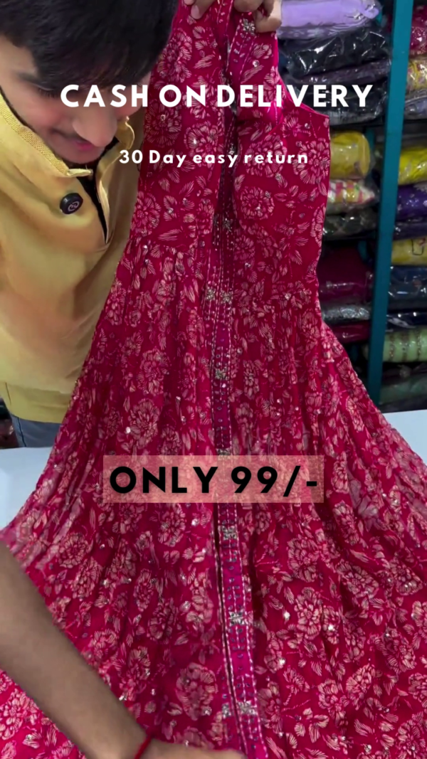 8006-4.png Fuchsia Royalty: Embroidered Floral Anarkali & Lehenga Set