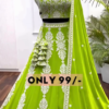 Lime Zest: Embroidered Woven Lehenga Choli Set