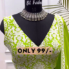 Lime Zest: Embroidered Woven Lehenga Choli Set