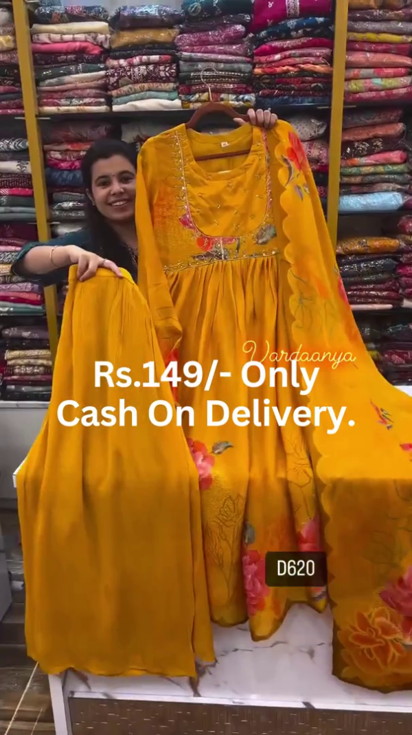 Magenta Bloom: Floral Printed Alia-Cut Anarkali Kurta Set