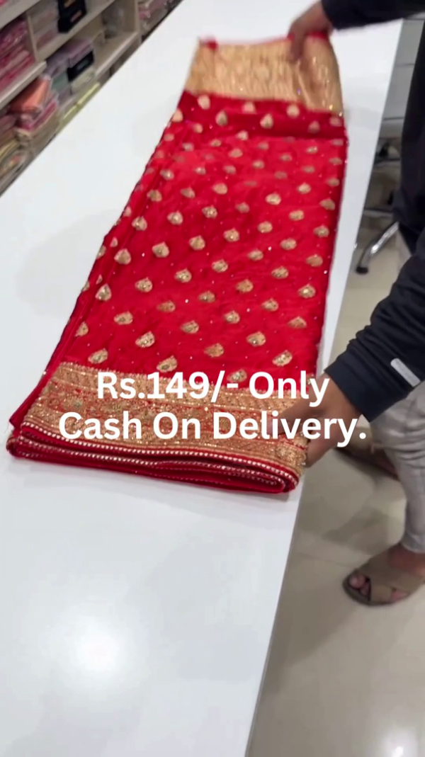 8016-2.png Crimson Heritage: Woven Banarasi Silk Festive Saree