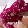 Wine Royalty: Intricately Embroidered Floral Lehenga Choli Set