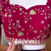 Wine Royalty: Intricately Embroidered Floral Lehenga Choli Set