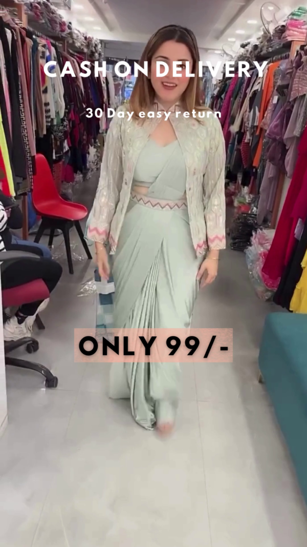 8025-1.png Lavender Luxe: Modern Pre-Stitched Saree with Embroidered Jacket & Belt Set