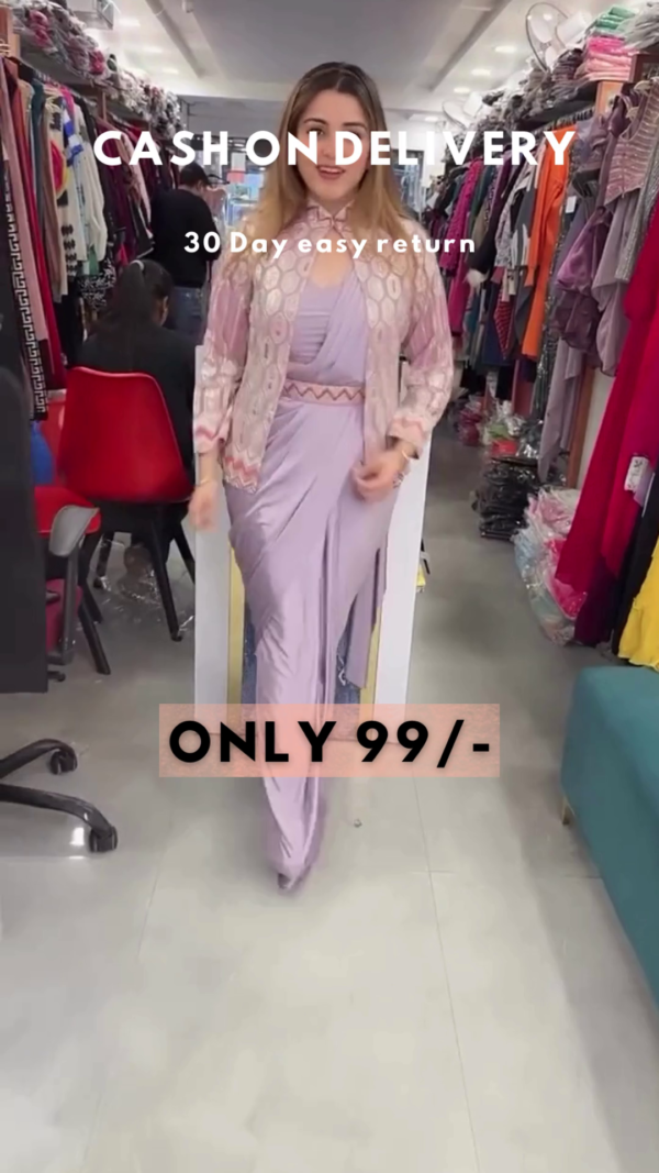 8025-2.png Lavender Luxe: Modern Pre-Stitched Saree with Embroidered Jacket & Belt Set