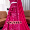 Rani Grace: Chikankari & Mirror-Work Lehenga Choli Set