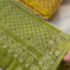 Sunshine Elegance Chikankari Embroidered Fabric