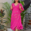 Tropical Bliss Pineapple Embroidered Halter Dress