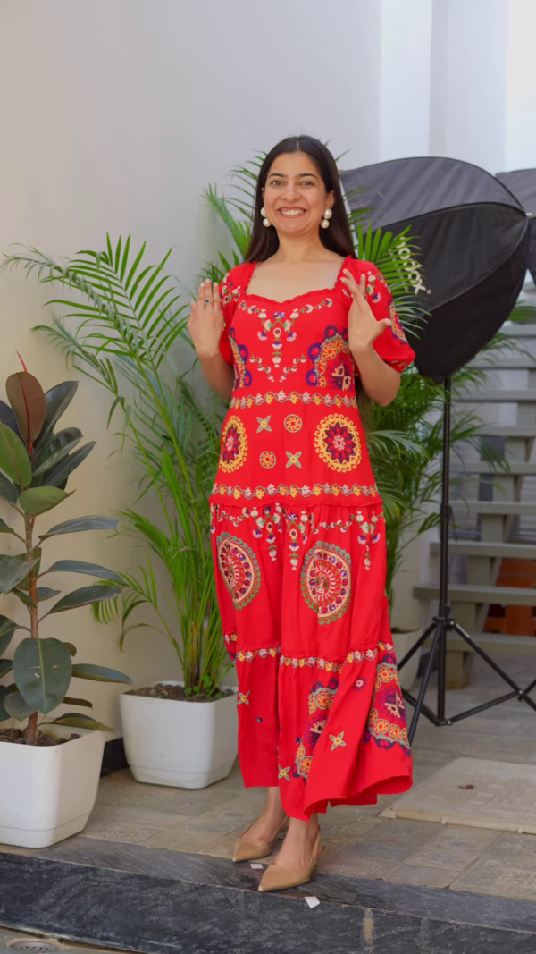 Tropical Bliss Pineapple Embroidered Halter Dress