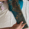 84-1.png Regal Teal Gold Hand-Embroidered Net Dupatta