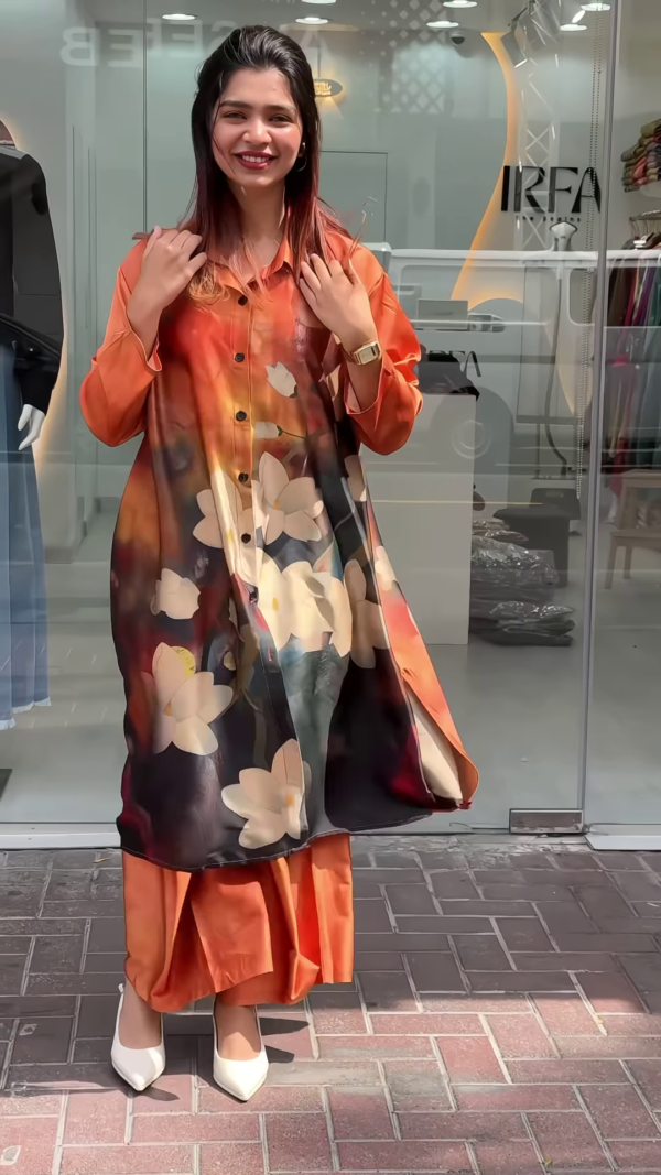 91-2.png Elegant Floral Printed Satin Co-ord Set