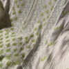 Ivory & Lime Green Hand-Embroidered Kurta Set