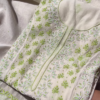 Ivory & Lime Green Hand-Embroidered Kurta Set