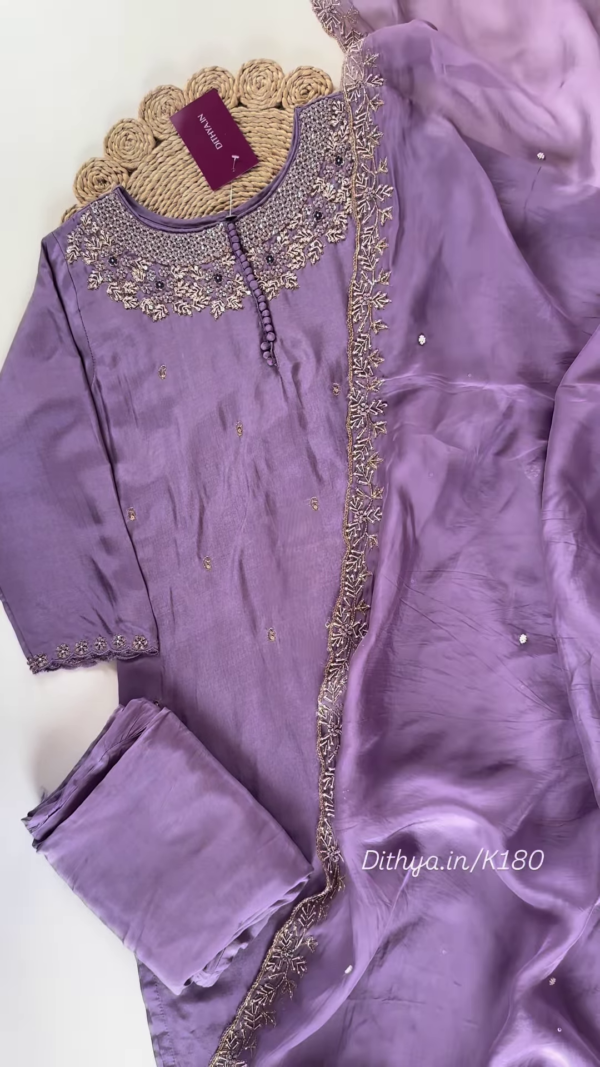 98-2.png Regal Lavender Embroidered Chanderi Suit Set